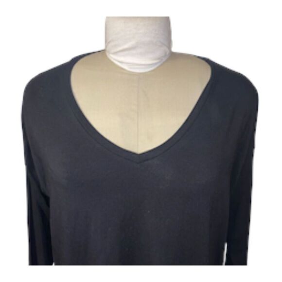 Eileen Fisher Stretch Jersey Knit V-Neck Long Top Sz.. L Ling Sleeve Comfort Pac - Picture 2 of 8